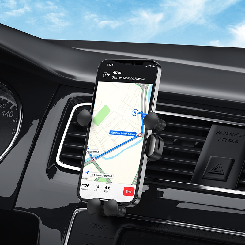 Giá Đỡ Điện Thoại Trên Ô Tô Hoco CA102 Gắn Cửa Gió Xe Hơi Xoay 360°