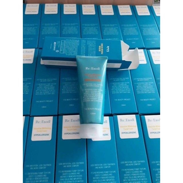 re excell intensive whitening facial foam