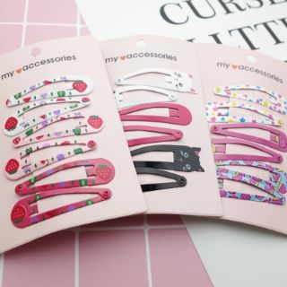 Kẹp tóc set gồm 6 chiếc nhiều hình