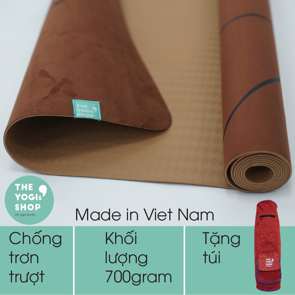 [Mua Thảm Tặng Túi] Thảm Tập Yoga Vải Microfiber 2.5mm - The Yogi's Shop (Hàng Chính Hãng)