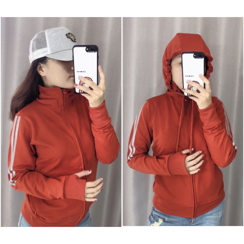 Áo khoác chống nắng nữ 6 túi, nón rời. Tay áo phối viền Phản Quang | BigBuy360 - bigbuy360.vn