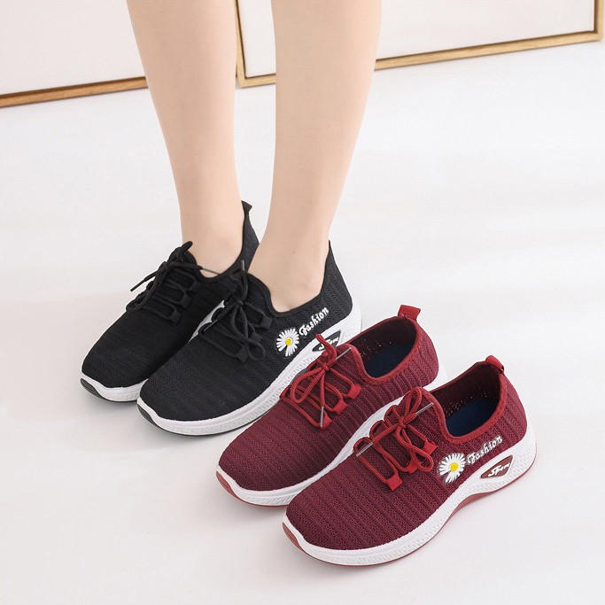 Giày Thể Thao Nữ Hoa Cúc Hot Trend Vải Mềm Thoáng Đế Cao 3CM Siêu Nhẹ Êm Chân - 3223 | BigBuy360 - bigbuy360.vn