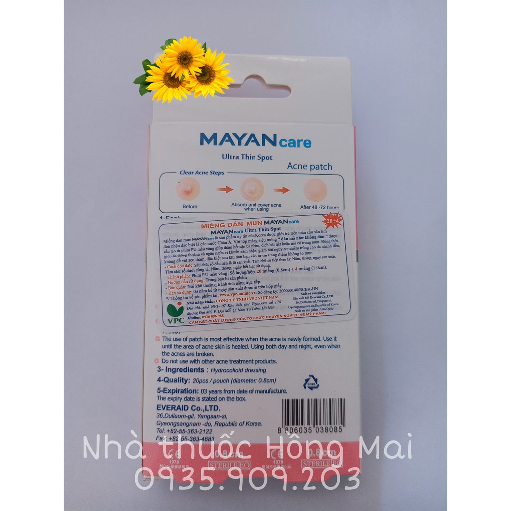 MIẾNG DÁN MỤN MAYAN CARE ULTRA THIS SPOT ACNE PATCH (Hộp 20+4 miếng) | BigBuy360 - bigbuy360.vn