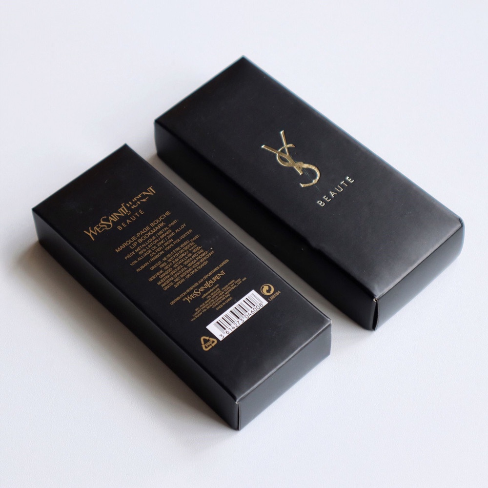 Vip Quà Tặng Y * L Bookmark Hình Chữ Nhật Bằng Kim Loại Tráng Gương Kèm Hộp Đựng