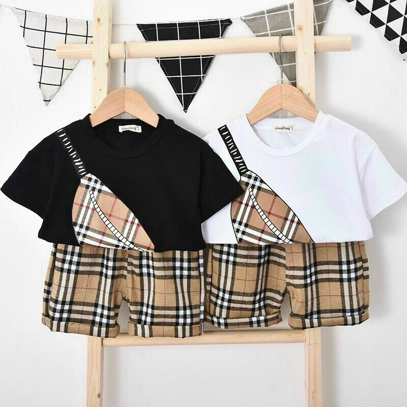 Bộ Cộc Hè Hình Túi đeo chéo Cho Bé Trai, Đồ Bộ Cộc Tay Cho Bé Chất Cotton Cực Mát Từ 8-27kg