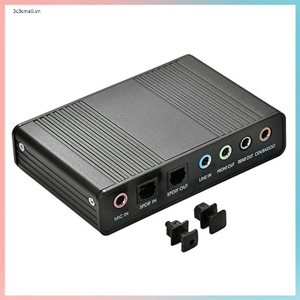 ✨chất lượng cao✨6 Channel External Sound Card Optical S/PDIF Audio Adapter 5.1 Surround Sound