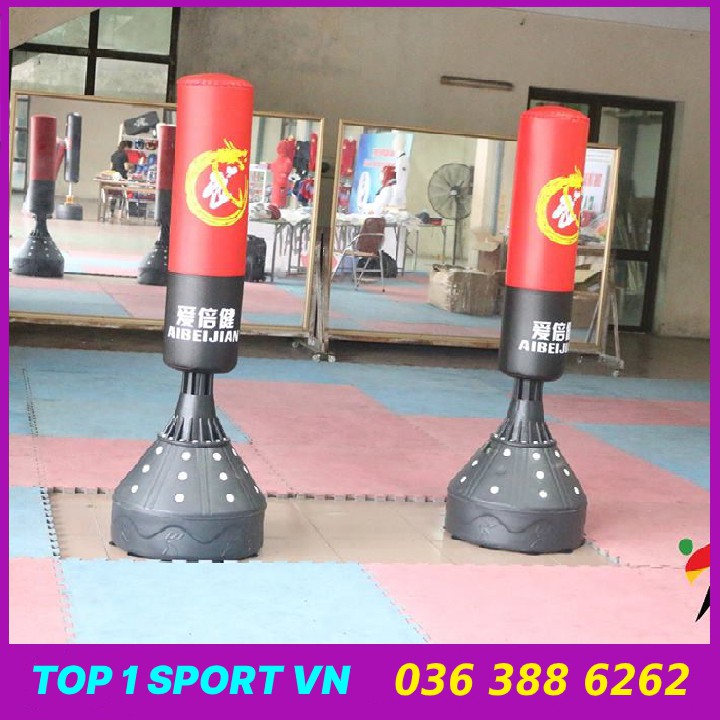 Bao cát boxing trụ đấm bốc boxing tự đứng abj chính hãng tặng găng mma boxing hở ngón, bảo hành bao cát đấm bốc 12 tháng