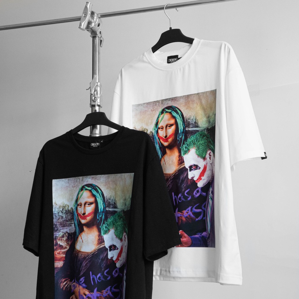 Áo thun tay lỡ TBG hoạt tiết Monalisa x Joker MSW Town Fullbox , áo phông T shirt cộc tay nam nữ unisex