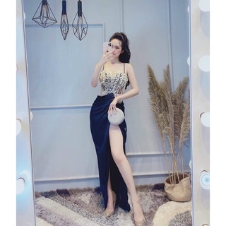 MARIVAN Đầm tiệc hotgirl nóng bỏng đá cườm xẻ