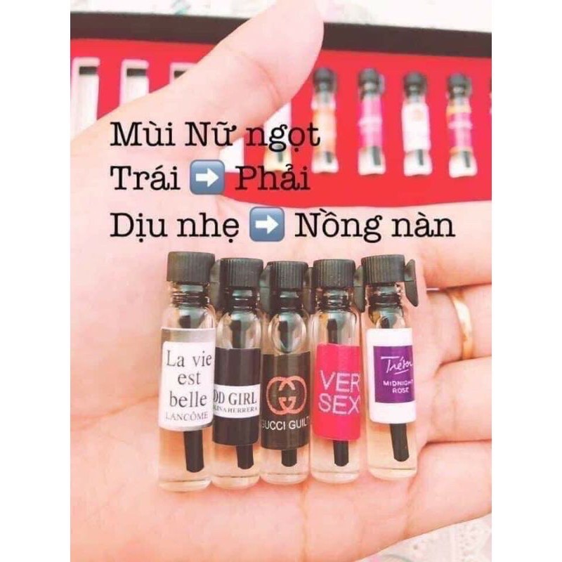 Bộ 26 mẫu test tinh dầu nước hoa Pháp Hparfum (1 chai 2ml) có bán lẻ 1 chai.