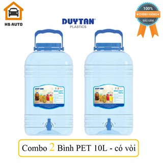 Combo 2 Bình PET tròn có vòi 10 lít Duy Tân No.625