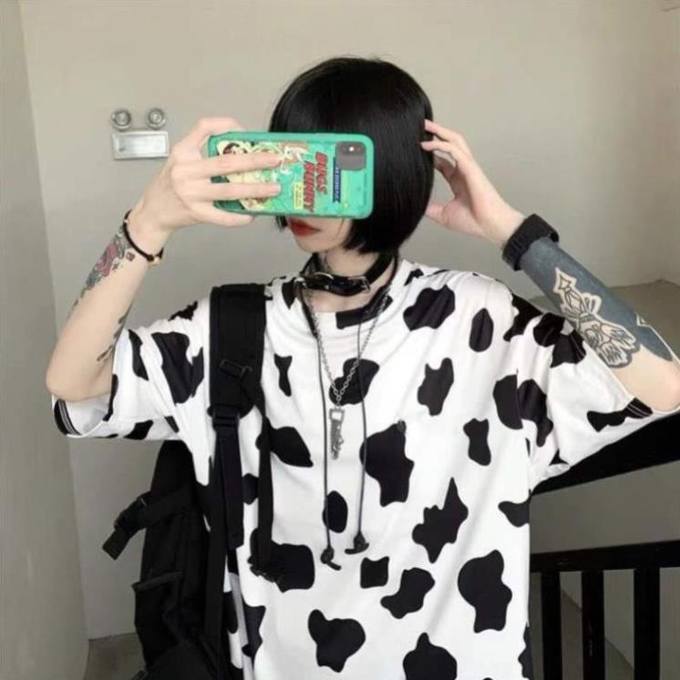 Áo phông trơn bò sữa unisex - Thun dáng rộng bigsize form giấu quần họa tiết loang màu nam nữ Ulzzang HOT new  ྇  ྇