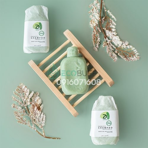 Dầu gội đầu thiên nhiên lành tính dạng bánh shampoo bar tinh dầu bưởi Nattime giảm tiết dầu, gãy rụng Handmade - Ecobuff