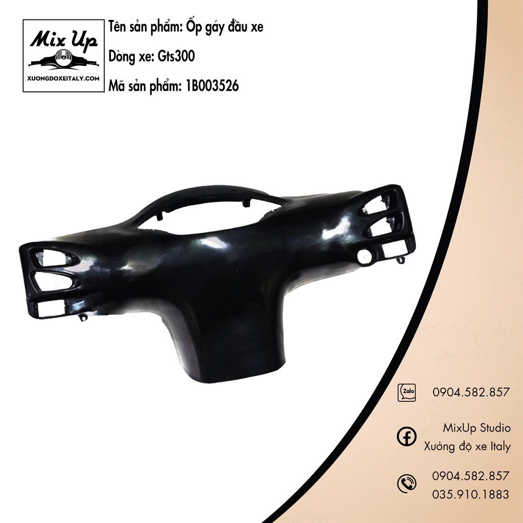 BỘ ỐP ĐẦU XE VESPA GTS 300 HPE NGUYÊN BẢN KHÔNG MÀU