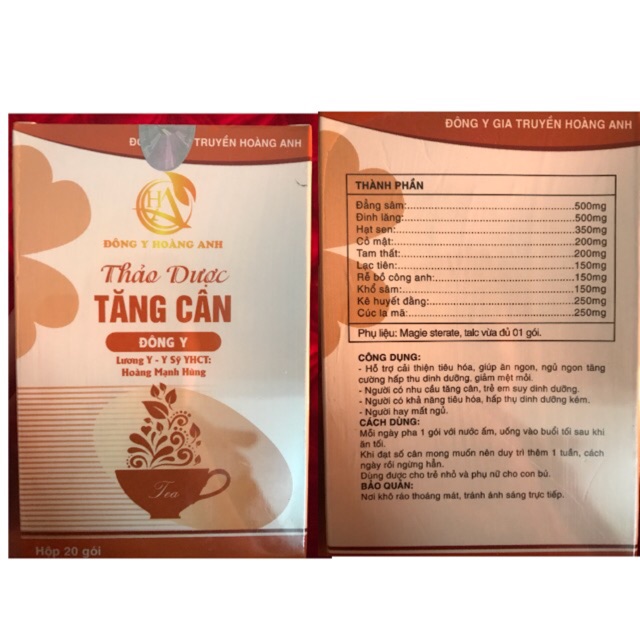 TRÀ TĂNG CÂN HOÀNG ANH