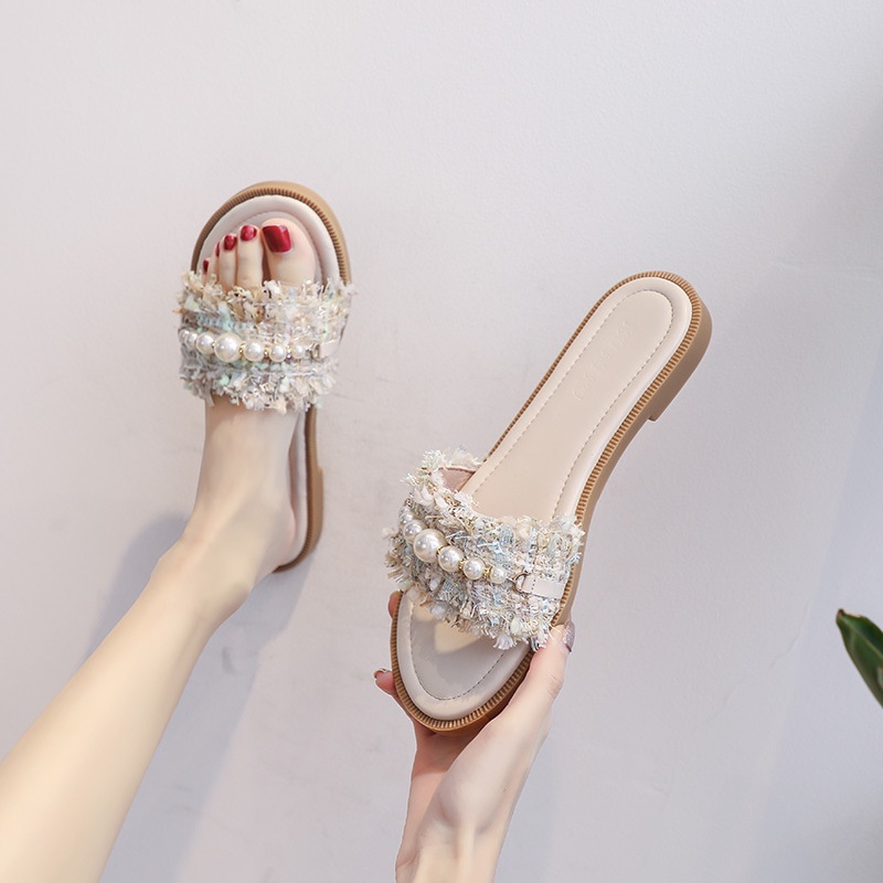 Sandal Đế Bằng Thiết Kế Mới Cao Cấp Thời Trang Dành Cho Nữ