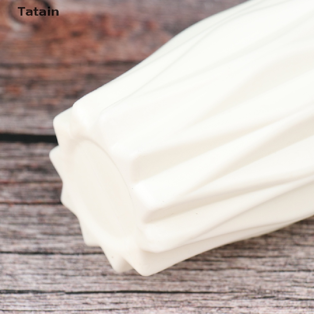 Bình hoa bằng nhựa giả gốm màu trắng trang trí nhà cửa