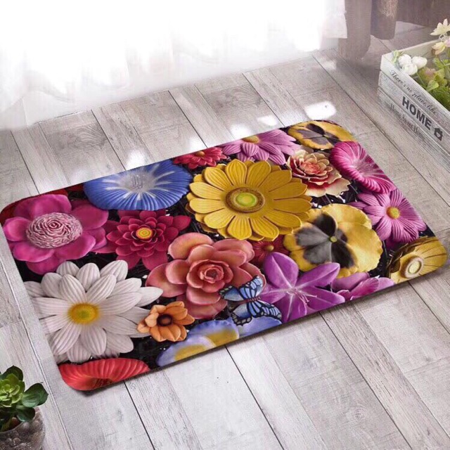 Thảm Lau chân thảm để nhà tắm 3D 40x60cm