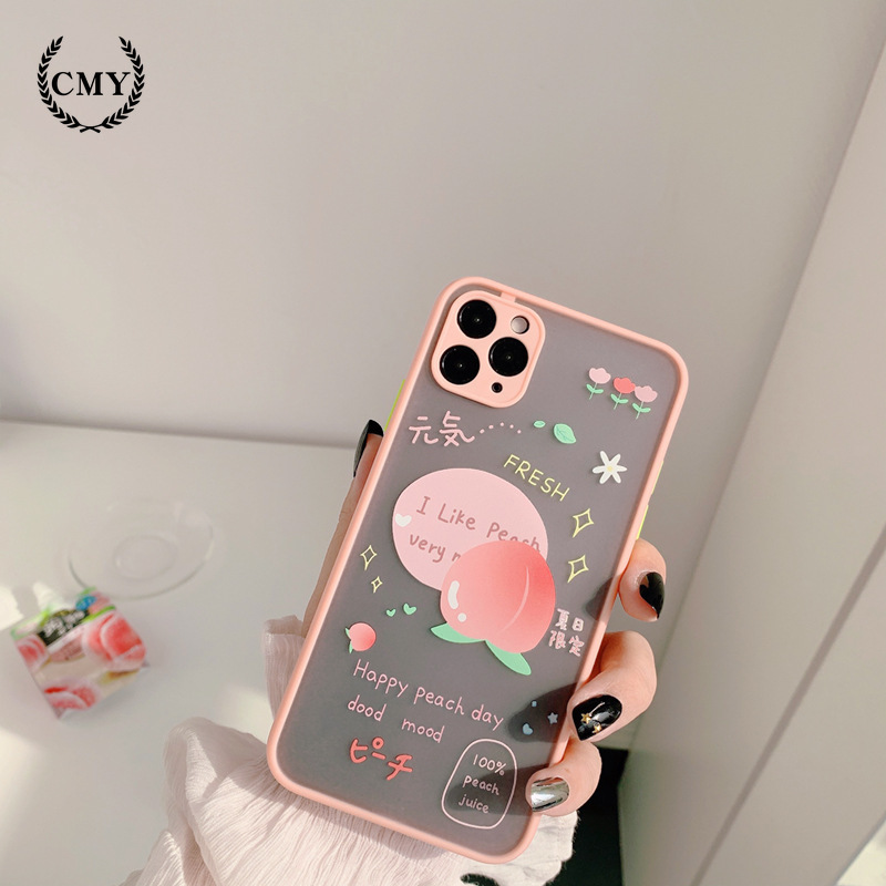 Ốp điện thoại silicon trong suốt họa tiết trái đào dễ thương cho iPhone11/11Pro 11pro Max X XR XS XS MAX 7 8 plus SE | BigBuy360 - bigbuy360.vn