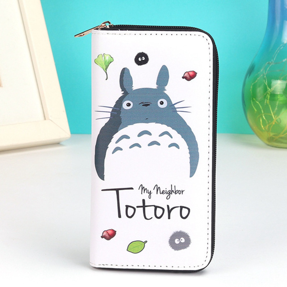 Ví dài nữ da PU in hình totoro dễ thương tùy chọn
