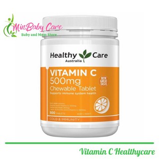 [ Chính Hãng ] Viên Nhai Vitamin C Healthy Care 500 viên Úc
