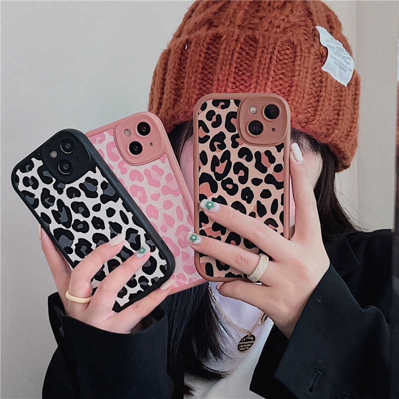 Ốp Điện Thoại TPU Mềm Họa Tiết Da Báo Thời Trang Cho IPhone 13 12 11 Pro Max X XS XR Plus