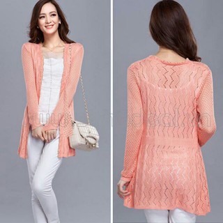 ÁO KHOÁC REN VIỀN KIM TUYẾN CARDIGAN FORM DÀI