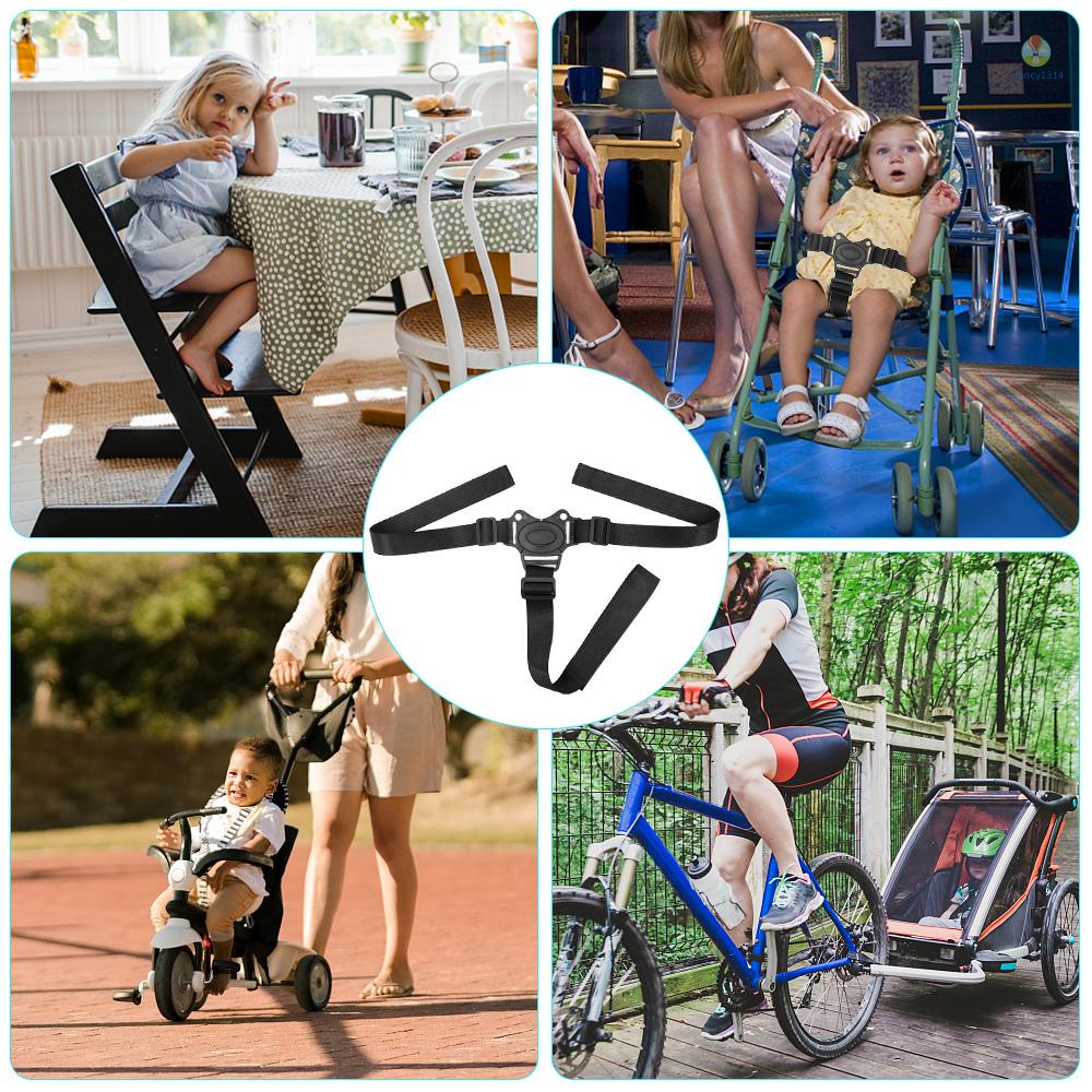 Dây Đai An Toàn 3 Điểm Có Thể Điều Chỉnh Gắn Ghế Ngồi Xe Đẩy Em Bé