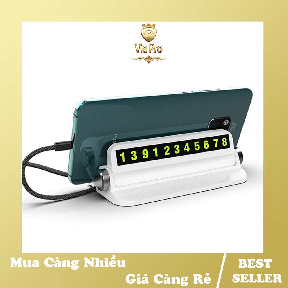 Bảng báo ghi số điện thoại trên ô tô có giá đỡ điện thoại dùng khi đỗ xe gắn taplo - Vie Pro