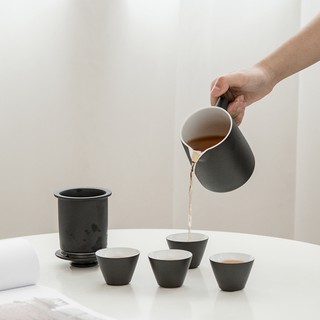 Đồ Uống Trà Công Phu di động, đồ uống gia dụng, một bình, bốn ly, Bộ tách trà không nóng.