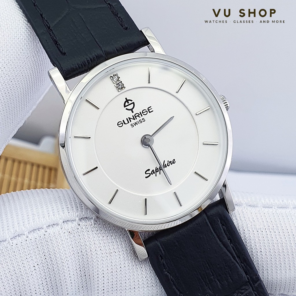 ĐỒNG HỒ ĐÔI SUNRISE DM737PWB - KÍNH SAPPHIRE