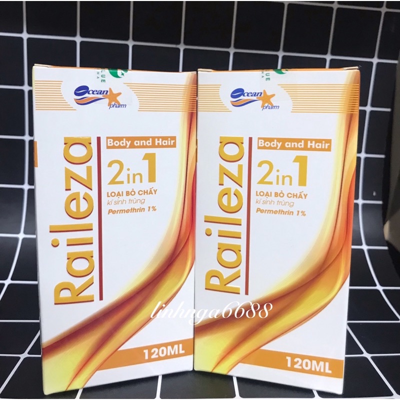 Dầu tắm gội loại sạch chấy (chí) và ký sinh trùng Raileza 120ml