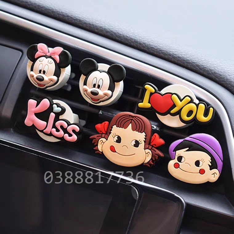 Sáp thơm ô tô cài cửa gió hình chuột Mickey dễ thương