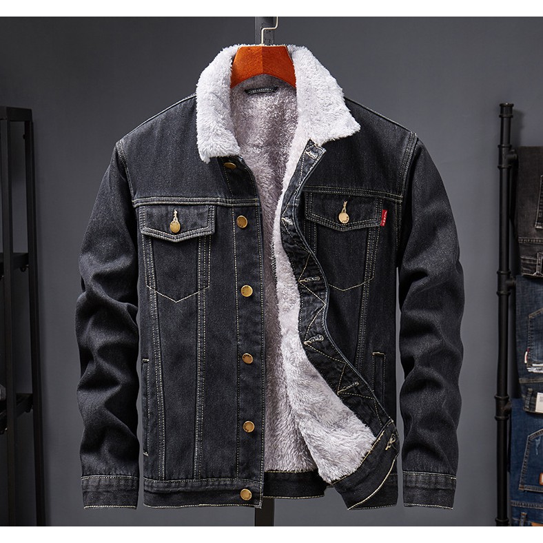 Áo khoác jean lót lông cừu AB69