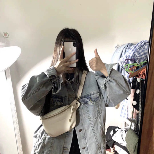 HÀNG NHẬP KHẨU -  Áo khoác jacket jean/ bò  oversize/ dáng rộng  nam nữ/ unisex có túi mặt trong ĐANG SẴN - Hàng Nhập Kh