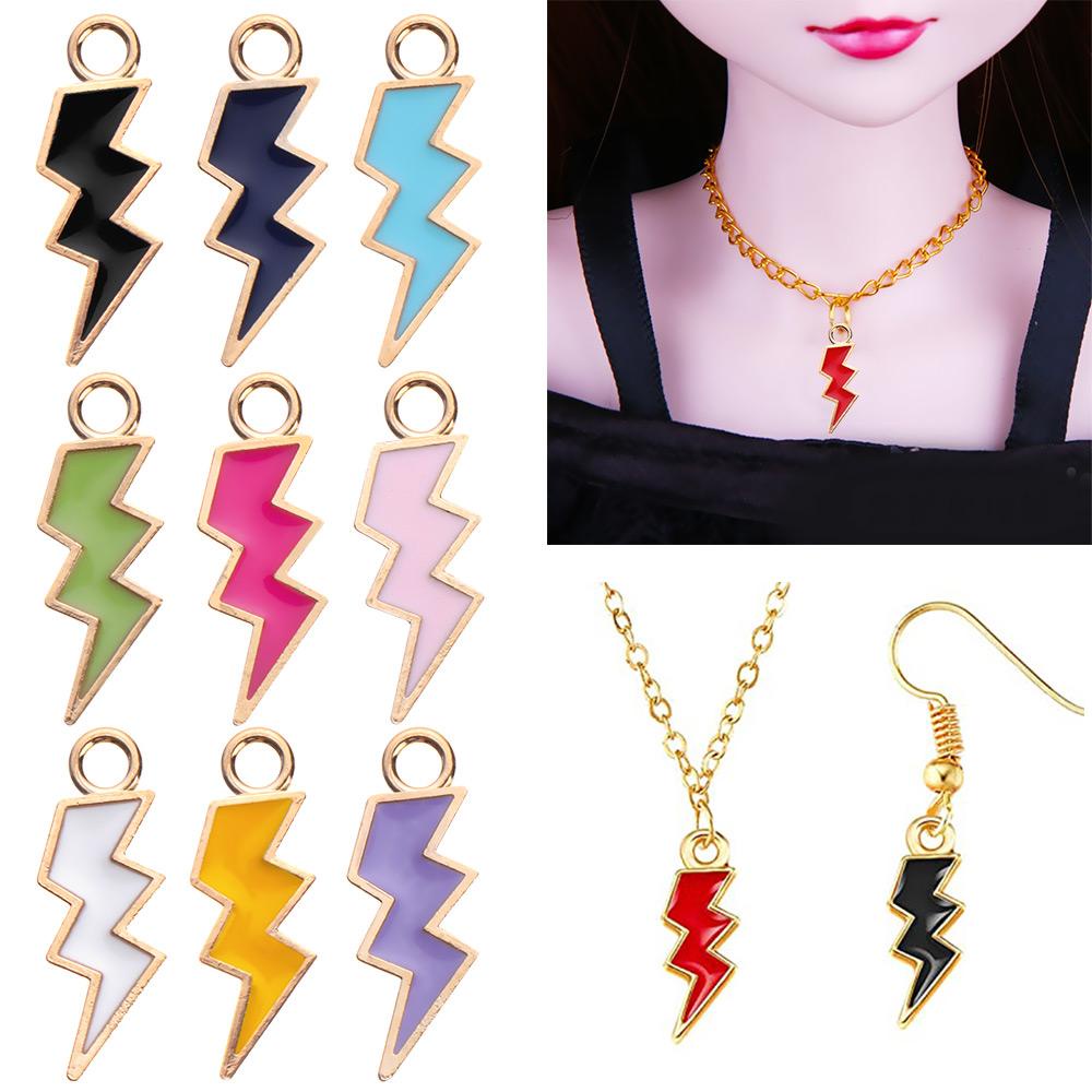 Set 10 Mặt Vòng cổ Hình Tia Chớp Độc Đáo Charms