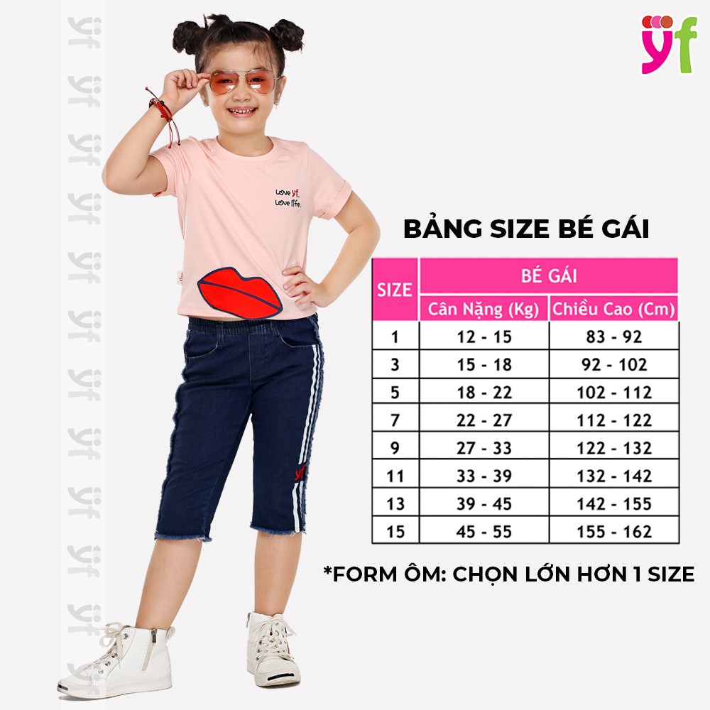 Quần jeans lửng YF ngang gối trang trí 2 viền sọc năng động, kiểu dáng sporty 8QX018