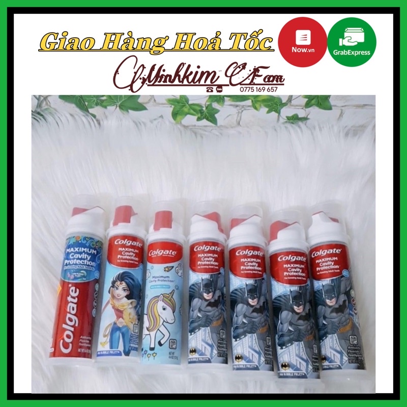 [MỹAir](02.23)Kem đánh răng Colgate, Colgate MaxiMum,CREST  cho bé từ 3-6 tuổi - Hàng bao check