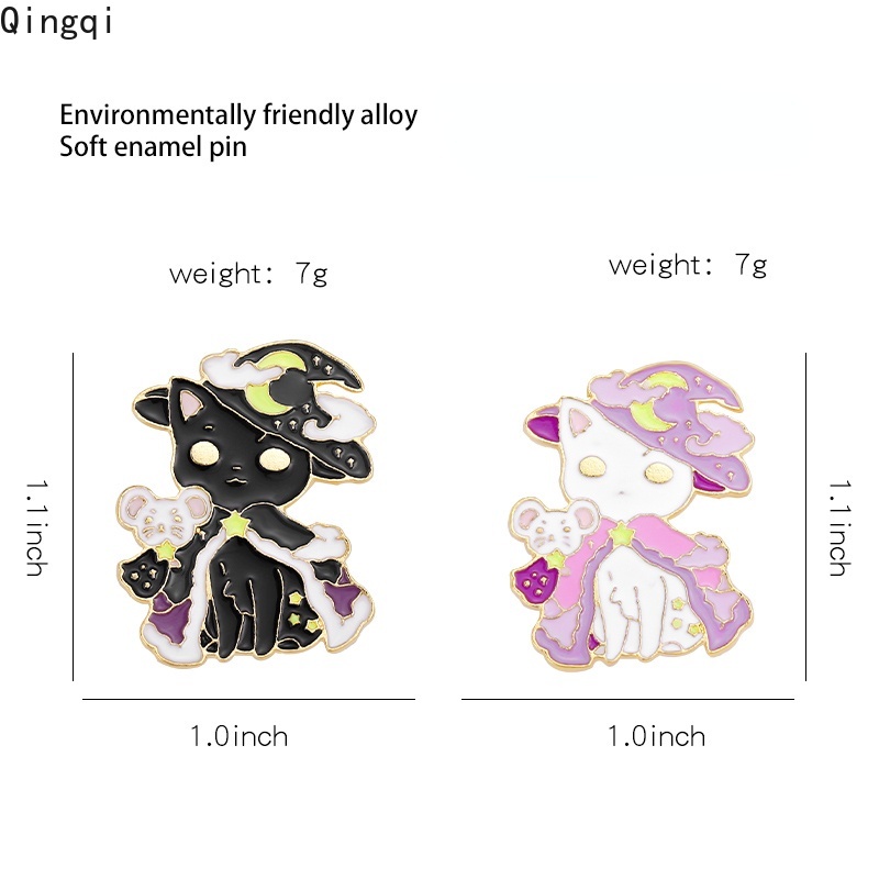 Ghim cài áo Miss Zoe hình chú mèo phù thủy đáng yêu