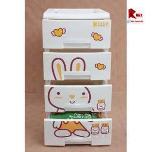 Tủ KITTY mini 4 tầng - Song Long, tủ nhựa, tủ quần áo, tủ cho bé, tủ mini | BigBuy360 - bigbuy360.vn