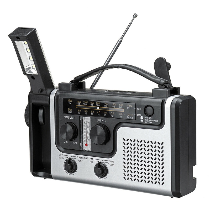 Radio AM / FM / SW1 / SW2 3.7V 1200mAh Có Đèn Đa Năng Tiện Dụng