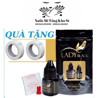 Keo nối mi Lady Black chuyên ngiệp ít cay siêu bền, Keo nối mi chính hãng siêu bền khô chậm 3s