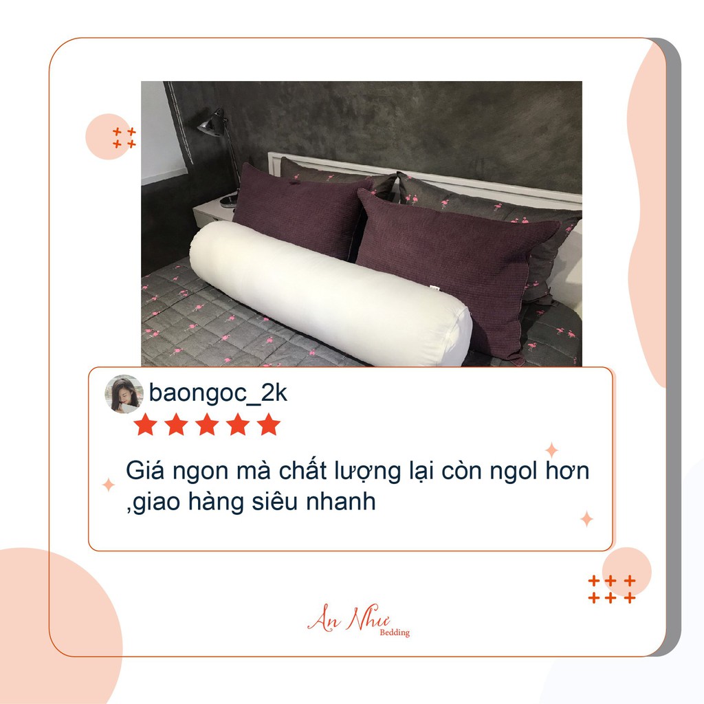 Ruột gối ôm 💖35x100💖 ruột gối 1kg bông gòn, lõi gối An Như Bedding