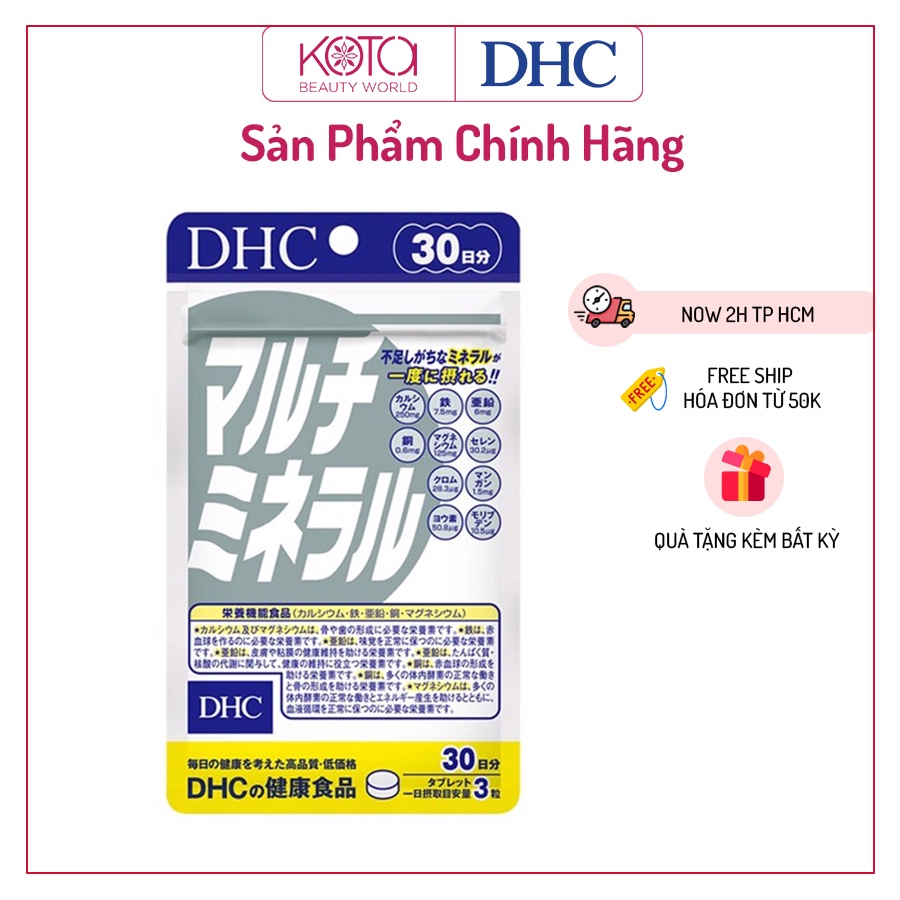 Thực Phẩm Bảo Vệ Sức Khỏe DHC Multi Minerals (30 Ngày)