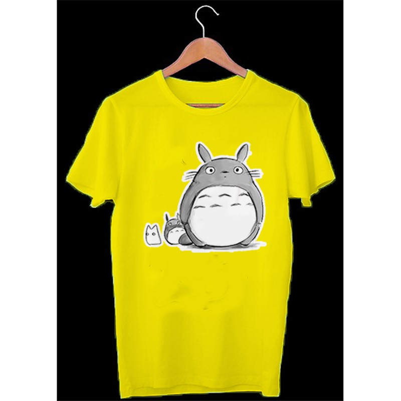 Áo thun Cotton Unisex - Nhân vật Totoro - Chibi - Totoro ngây ngô