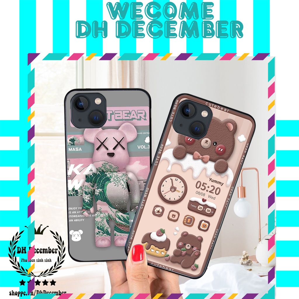Ốp lưng IPhone 13 / 13 MINI in hình 3D GẤU HỒNG-GẤU BE3R -XINH XẺO CỰC ĐẸP