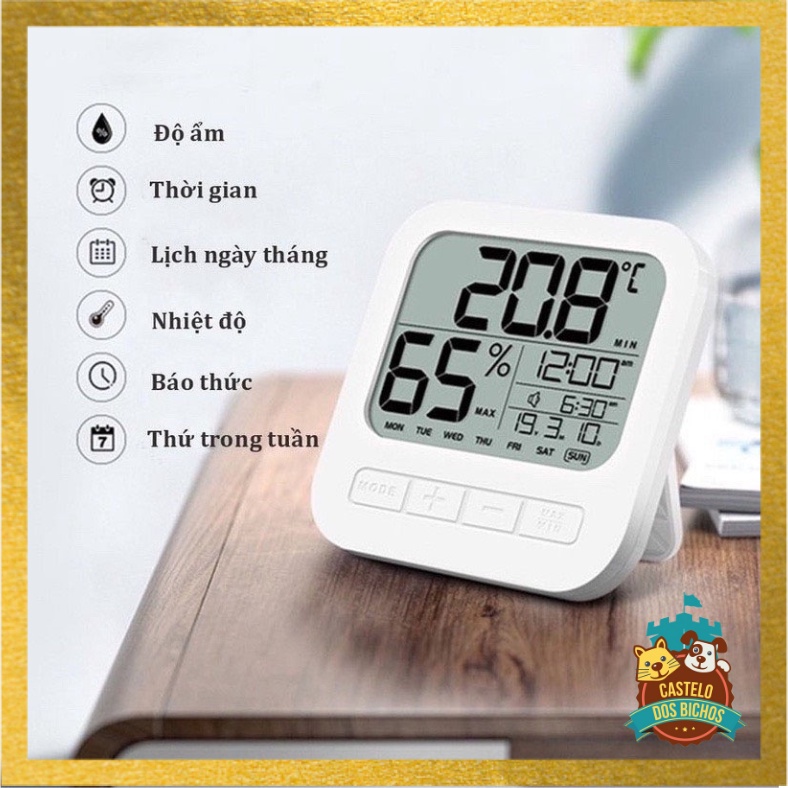 Nhiệt ẩm kế, nhiệt kế phòng điện tử đo độ ẩm, đo nhiệt độ phòng ngủ cho bé, máy đo độ ẩm