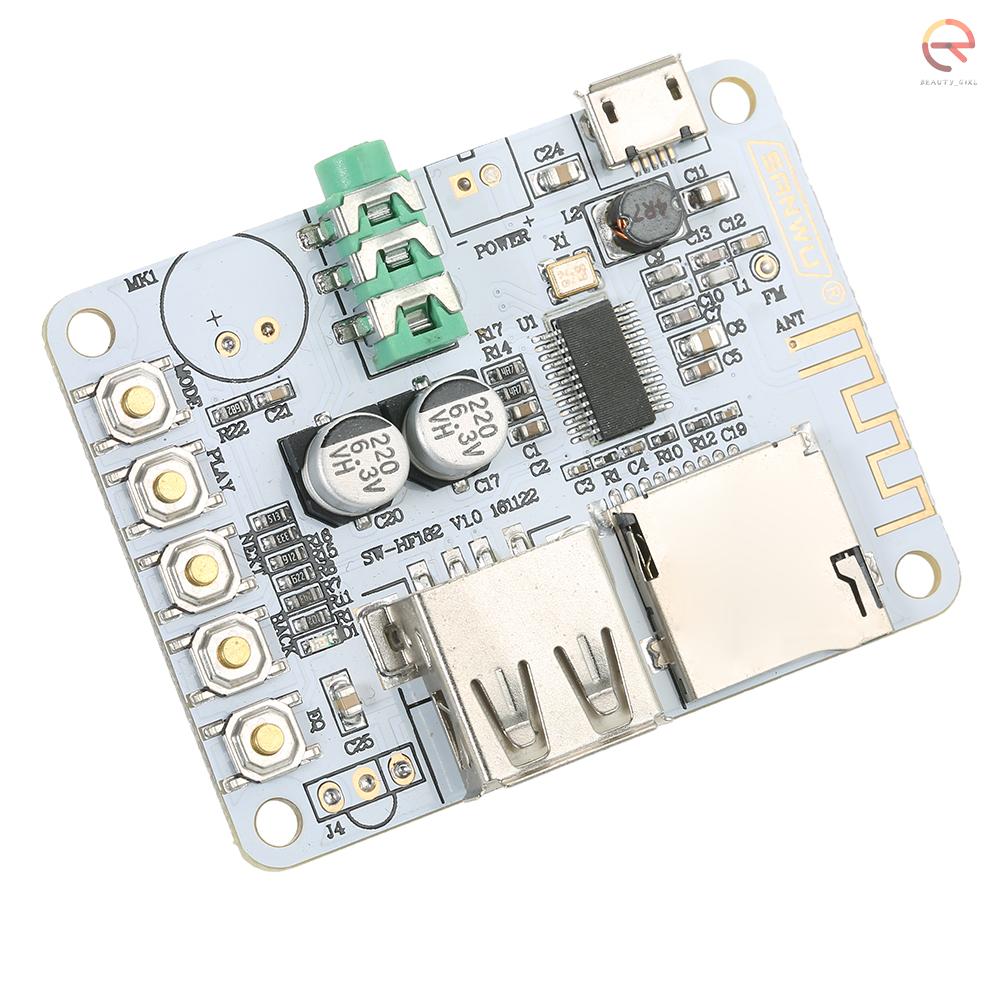 USB DC 5V Bluetooth 2.1 Audio Receiver Board Wireless Stereo Music Module with TF Card Slot