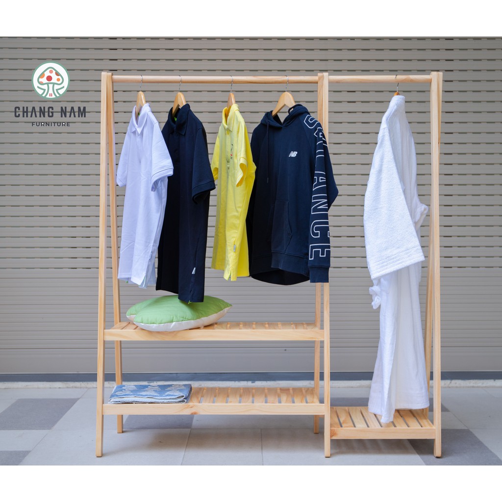 COMBO GIÁ TREO LẮP RÁP TIỆN LỢI 2 IN 1 - AHAN DOUBLE - NATURAL | BigBuy360 - bigbuy360.vn