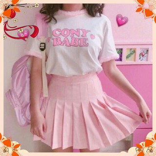 Chân Váy xếp ly HỒNG PASTEL
